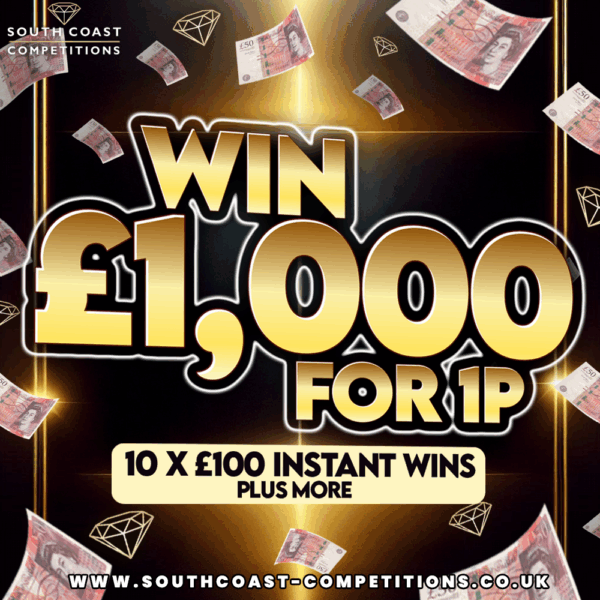 10 x £100 instants, £1,000 end draw!
