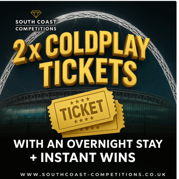 2 x Coldplay tickets with an overnight stay + instant wins!