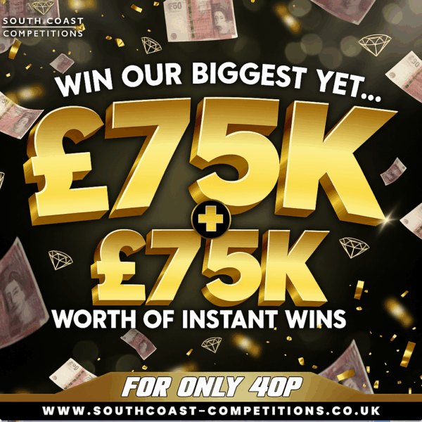 75K END DRAW + 75K WORTH OF INSTANT WINS!